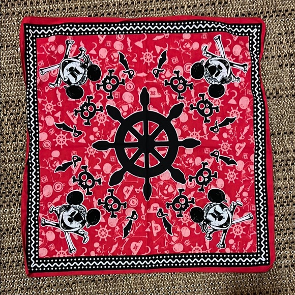Disney Red and Black Mickey Mouse Bandana - Picture 1 of 4